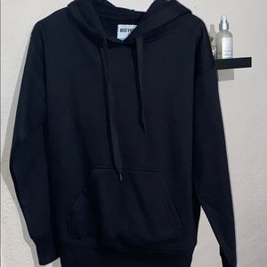 basic black hoodie